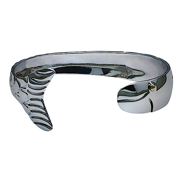 fish cuff bracelet with brass eye