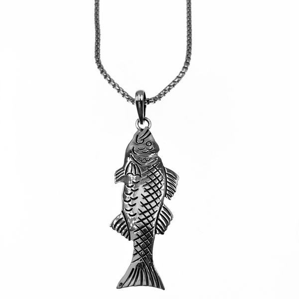 sterling codfish pendant