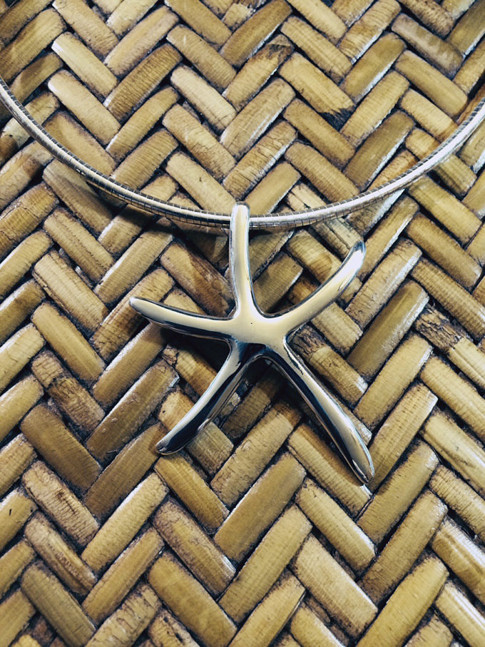 sculptured sterling seastar pendant