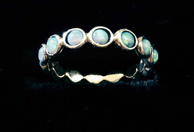 opal circle ring by Tamir Zuman