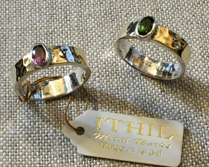 tourmaline gold band ring by Ithil