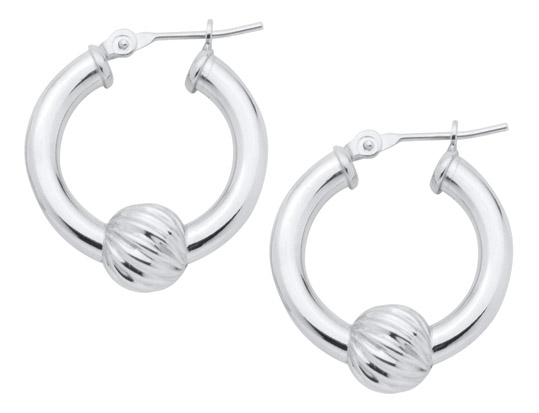 The Cape Cod Jewelry® swirl bead earrings, all sterling silver