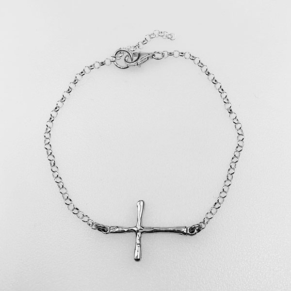 sideways cross bracelet