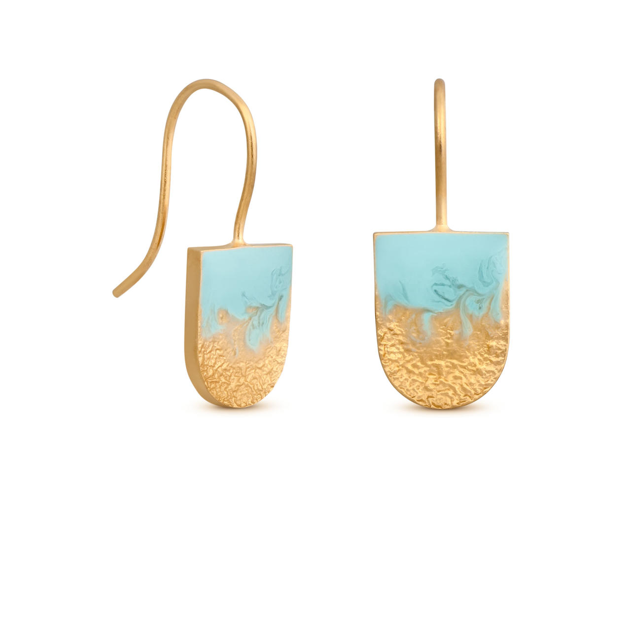 Moitie Aribau Golden Earrings By Joid Art Eastwindsilver Com