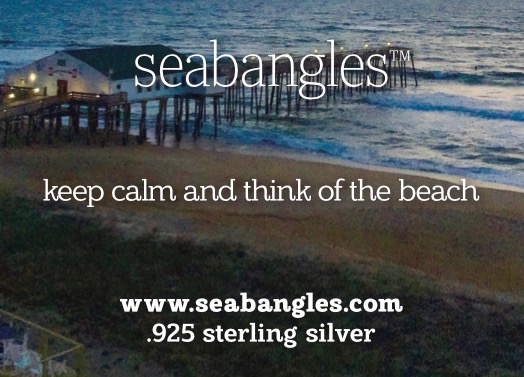 keep calm and think of the beach bangle