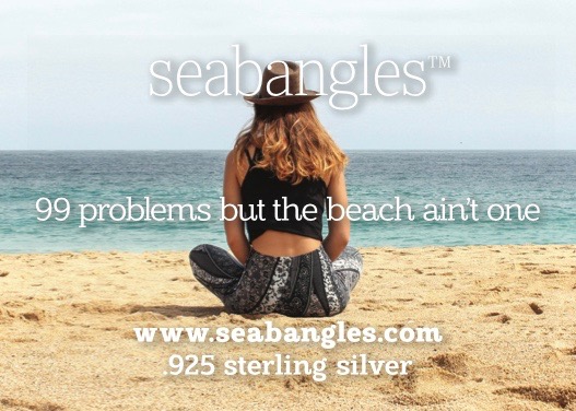 99 problems but the beach ain't one seabangles card woman on beach