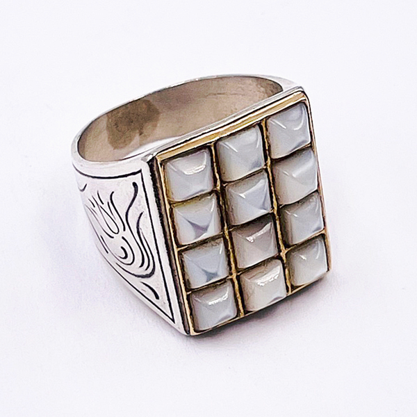 white mother of pearl ring